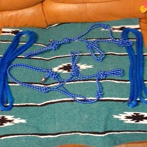 2 Mustang Brand Colt Size Rope halters w/leads